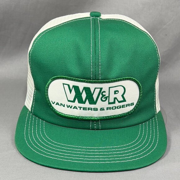 Vtg Van Waters & Rogers Snapback Hat Cap K-Brand Agriculture Farmer Rancher Mens - Picture 2 of 13